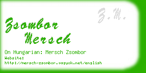 zsombor mersch business card